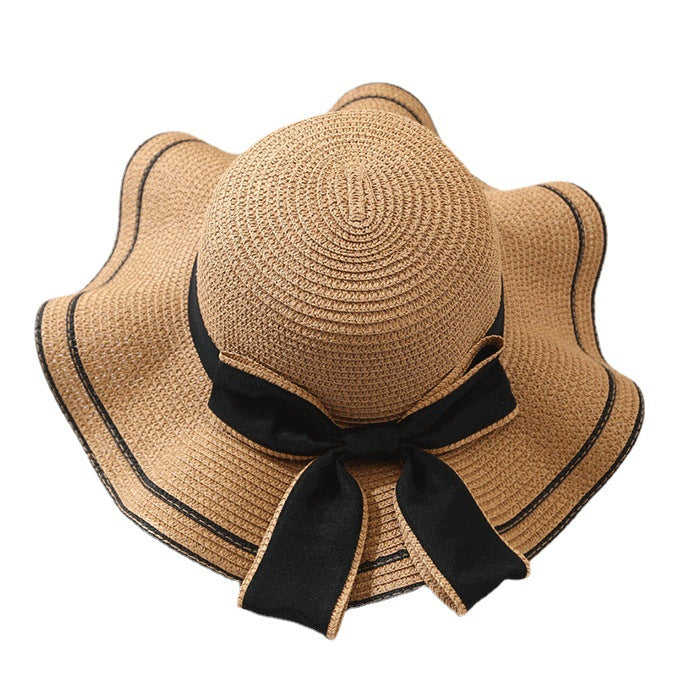 Wholesale Hat women's summer fashion hat UV-proof versatile travel seaside beach straw hat
