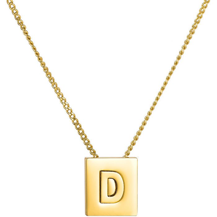 Wholesale Letter necklace gold plated clavicle chain