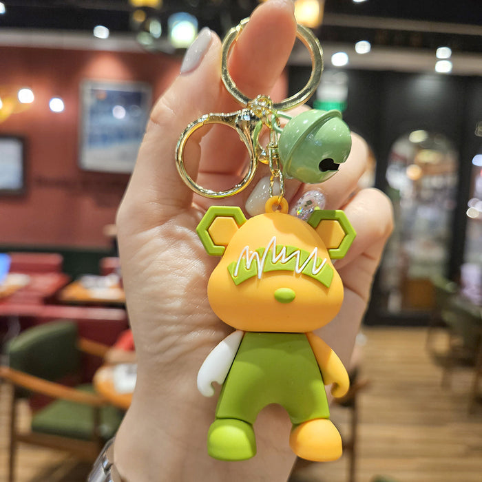 Wholesale lightning bear keychain creative couple car bag key chain pendant small gift