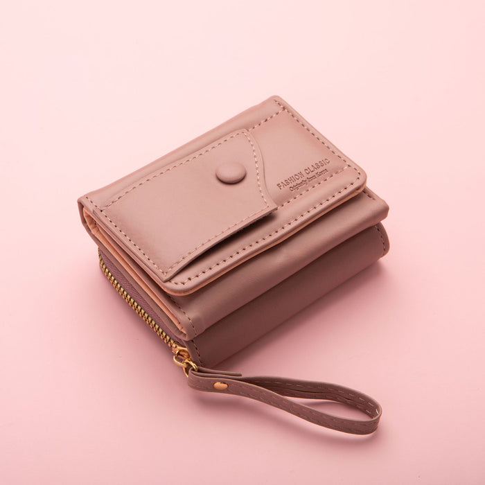 Wholesale Coin Card Holder Tri-Fold Zipper Short Wallet