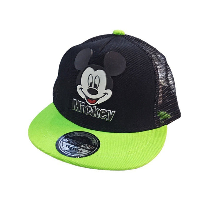 Wholesale Children's cartoon adhesive baseball cap, breathable mesh cap, cute children's sun protection and sunshade hat