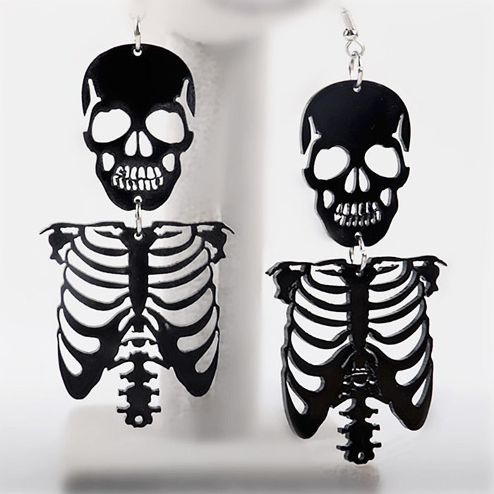 Wholesale Halloween Gothic Skeleton Skull Acrylic Earrings JDC-ES-ChouD007
