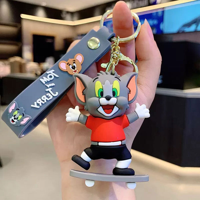 Wholesale Skateboard Key Chain Cartoon Doll School Bag Pendant Cute Pendant Small Gift