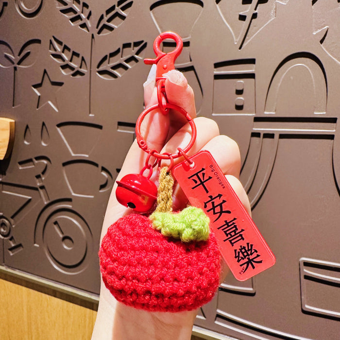 Wholesale Knitted yarn keychain bag pendant keychain