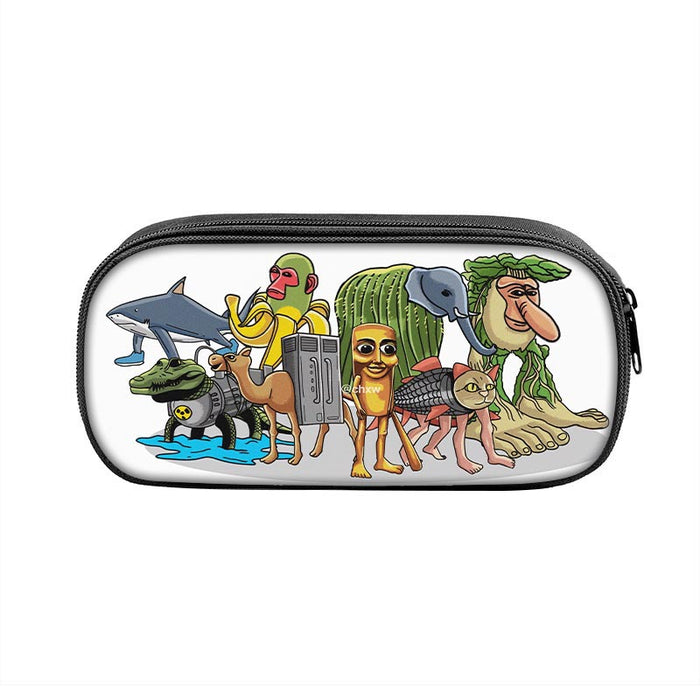 Wholesale  Printed Pencil Bag Brain Shark Student Stationery Bag