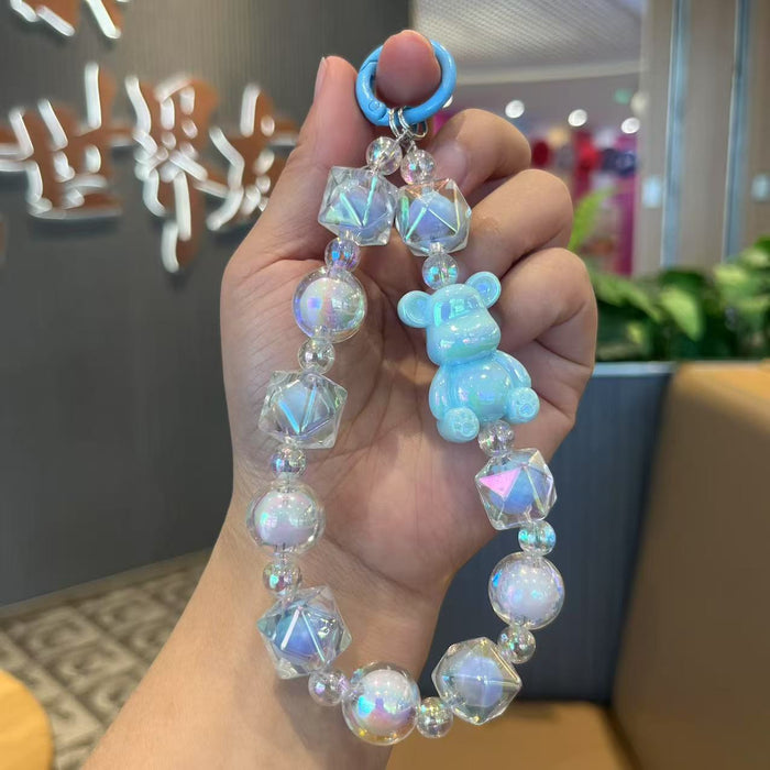 Wholesale Beaded mobile phone chain ornament, key phone case hanging rope, key chain pendant