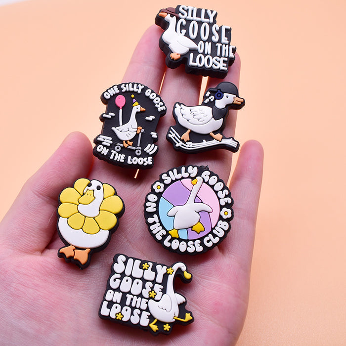 Wholesale Funny white swan beaded accessories,  small accessories,  soft plastic beads,  loose beads,  pen beads accessories