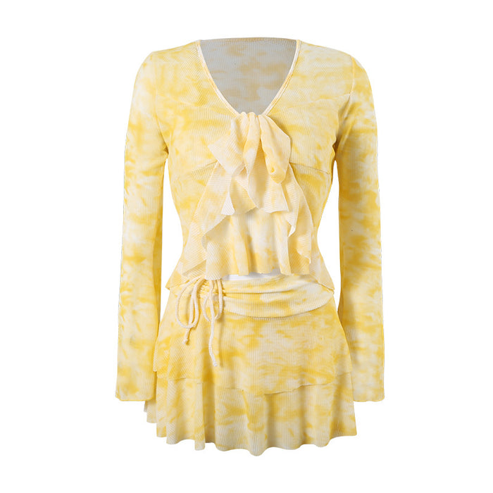 Wholesale Swimsuit Split Four Piece Set Conservative Hoodie Long Sleeves Large Meatballs