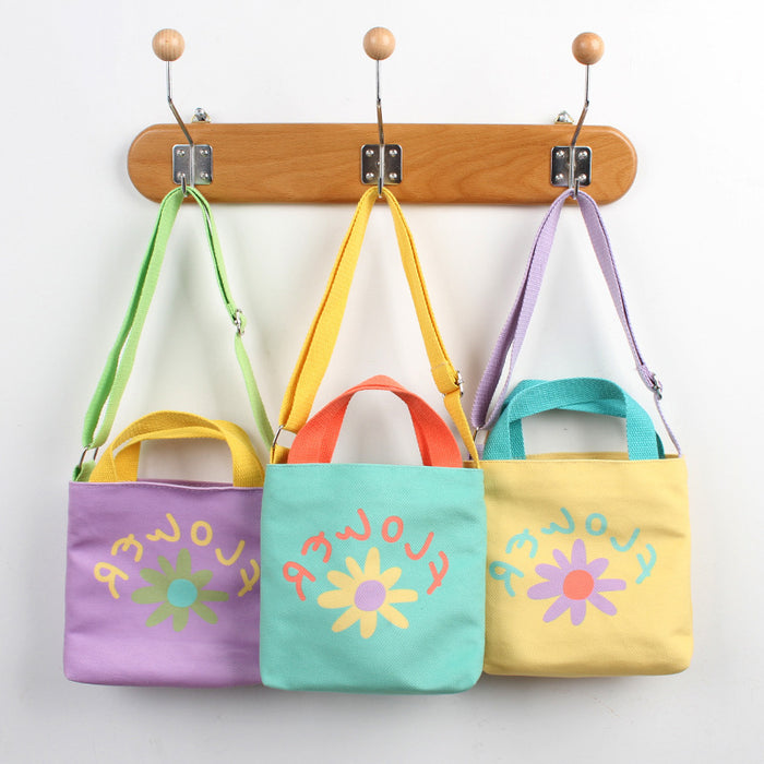 Wholesale Children's messenger bag printed handbag children's backpack sweet flower small bag