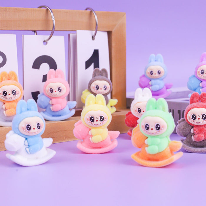 Wholesale Flocking Cloth Rocking Horse Cartoon Cute Resin Ornaments  Jewelry Car Accessories