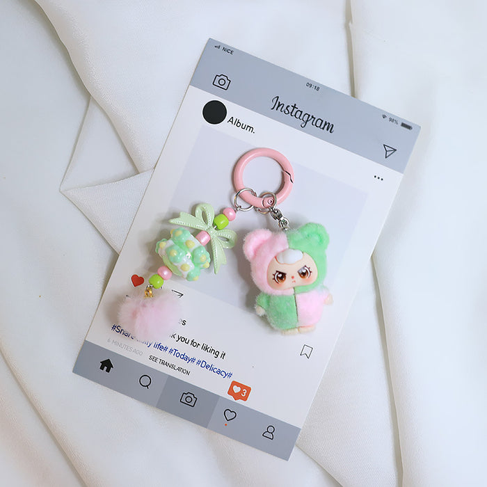 Wholesale Cute Color-Blocking Plush Doll Accessory Cute Ornament Pendant
