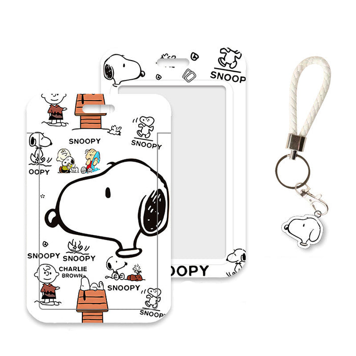 Wholesale Cute cartoon printed lanyard card holder and keychains.