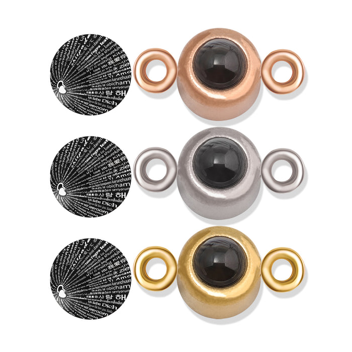 Wholesale Golden silver double pendant projection stone pendant