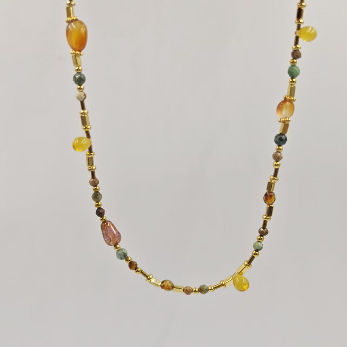 Wholesale Handmade pearl bead design, natural stone necklace for all seasons