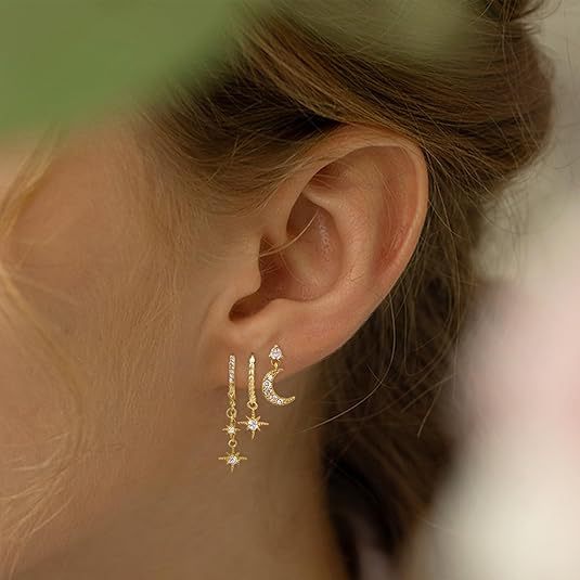 Wholesale Gold plated laminated smooth ear loops, simple and niche garden loops, circular ear buckles, personalized temperament, earrings, and plain earrings