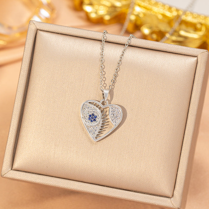 Wholesale Gold Plated Titanium Steel Floral Pendant Necklace Stylish Gift MOQ≥2