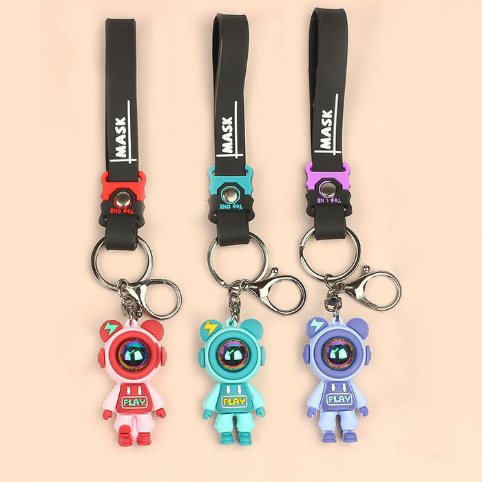 Wholesale Couple Cartoon Cute Lightning Bear Keychain Doll JDC-KC-Aohong003