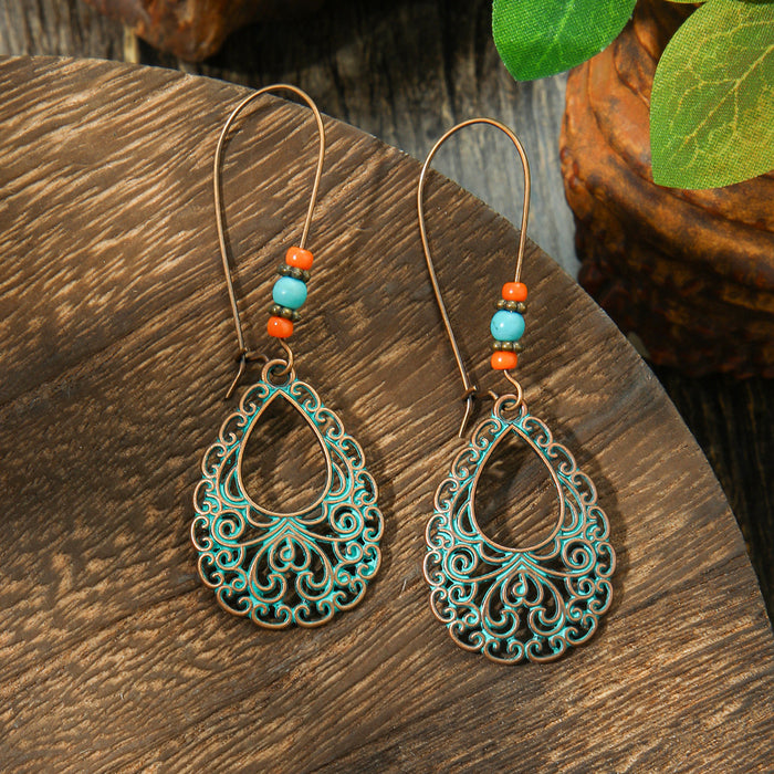 Wholesale Bohemian Geometric Tassel Earrings Set - Zinc Alloy Electroplated Boutique Resale Jewelry