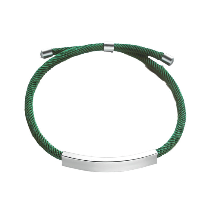 Wholesale Stainless steel Braided rope adjustable bracelet all-match