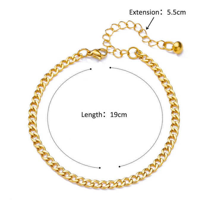 Wholesale Stainless Steel Anklet Geometric Figaro Chain Jewelry Accessory