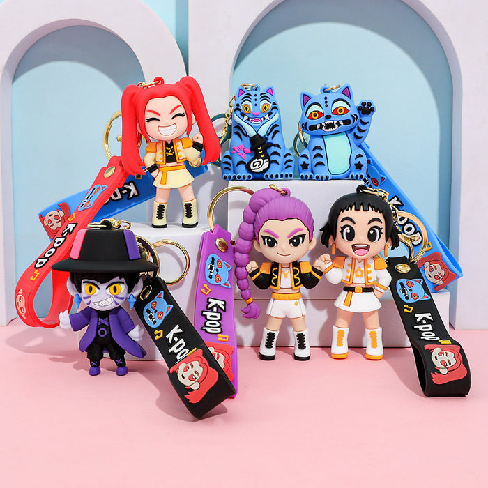 Wholesale KPOP cartoon PVC keychains