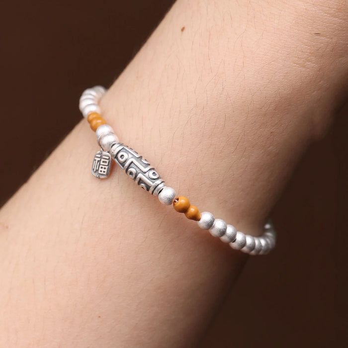 Wholesale Vintage vintage Tianzhu bracelet with round beads, light luxury, niche and versatile