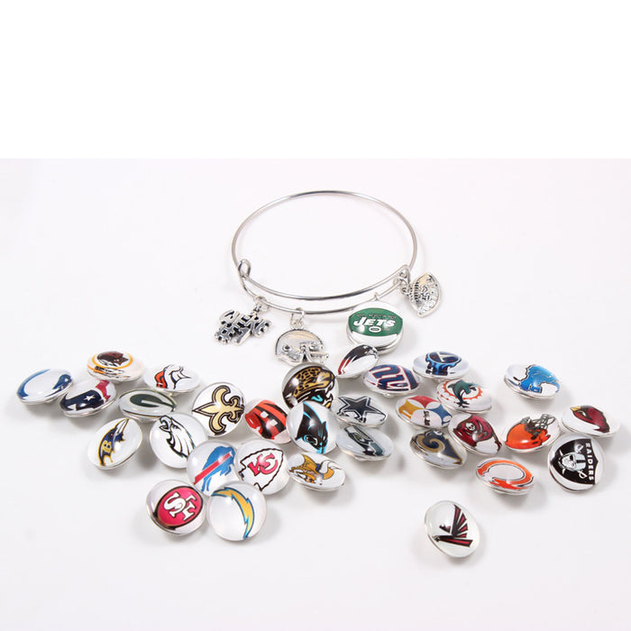 Wholesale  Rugby Team 32 Mixed 18mm snap button