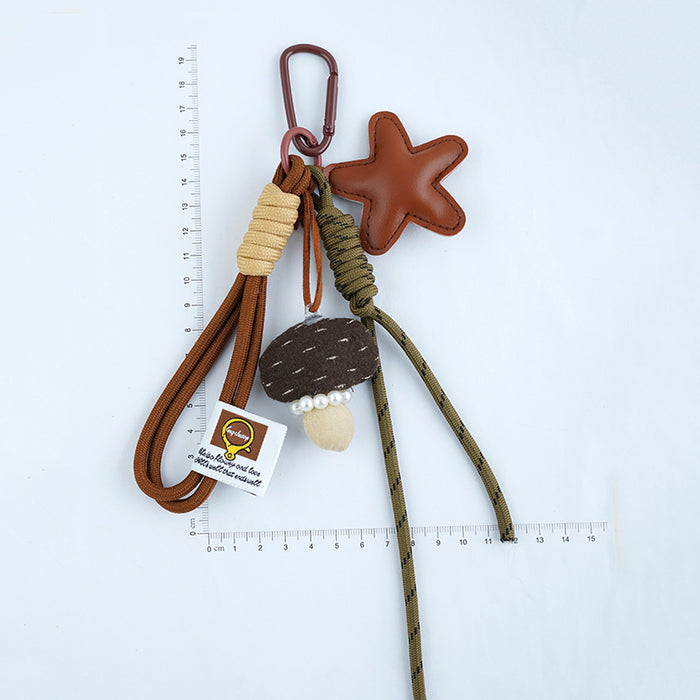 Wholesale Leather Keychain Couple Bag Pendant Compilation Advanced Sense New Keychain