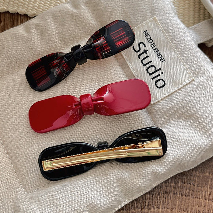 Wholesale Bow hair clip, duckbill clip, acetate bangs clip, side clip, hair clip, broken hair clip, niche hair accessory