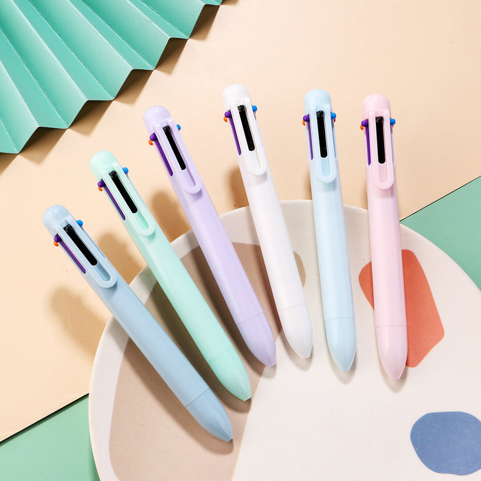 Wholesale Macaron 6-Color Beaded Ballpoint Pen