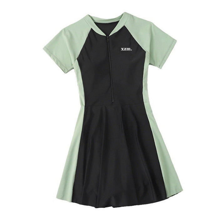 Wholesale New swimsuit one-piece conservative hot spring skirt style swimsuit