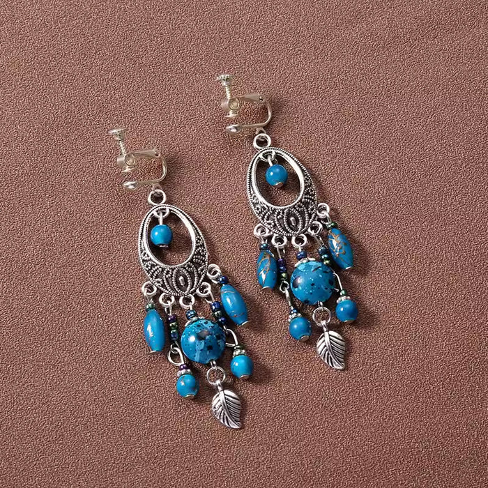 Wholesale Alloy Bohemian Retro Ethnic Style Su Long Earrings JDC-ES-Gumi003