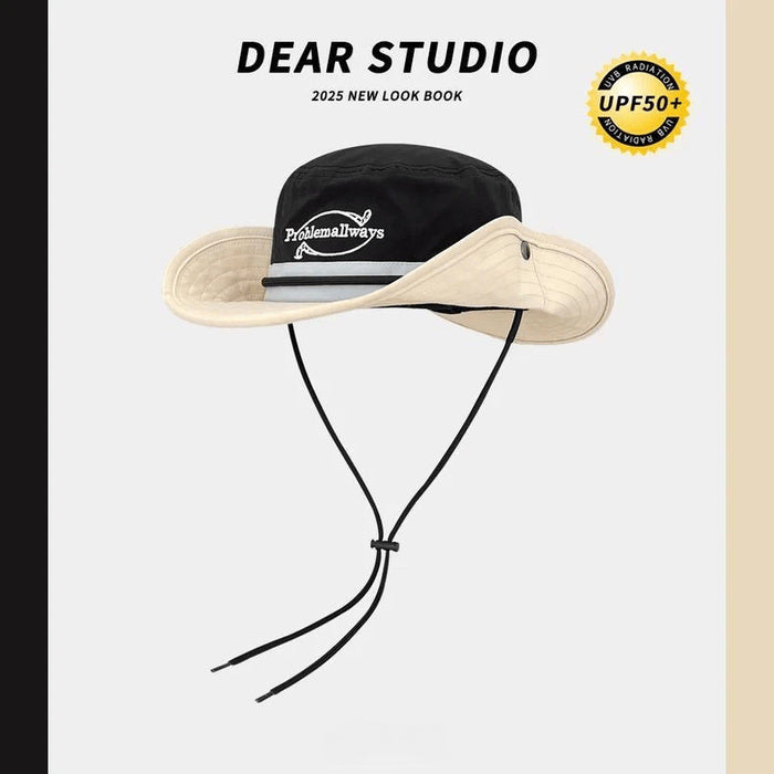 Wholesale Letter Fisherman Hat Women's Summer Outdoor Hiking Sunshade Mountaineering Hat