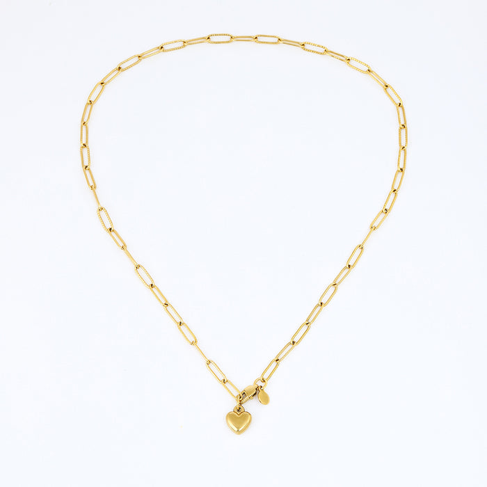 Wholesale Simple stainless steel titanium steel heart-shaped pendant bracelet for women