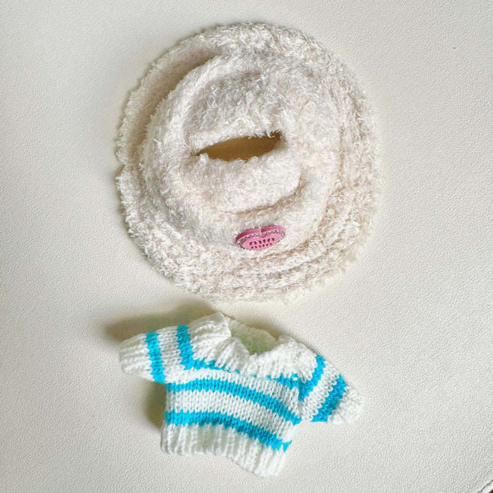 Wholesale Second generation clothing pink and white striped sweater outfit