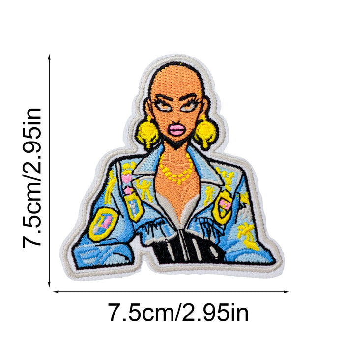 Wholesale Black Girl Embroidered Cloth DIY Patches