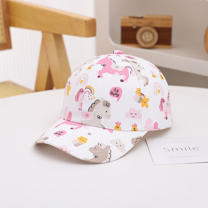 Wholesale Children's Hat Fashion Graffiti Printed Baby Baseball Hat Sunshade Duck Tongue Hat