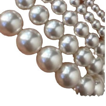 Wholesale Rice pearl necklace, women's collarbone chain, neck chain, double-layer layered women's necklace