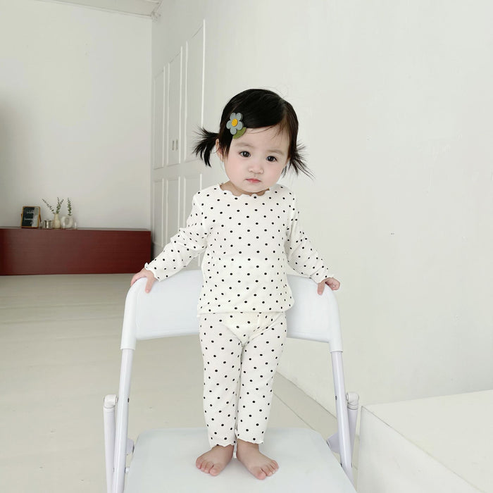 Wholesale Cute Polka Dot Long Sleeve Children's Suit JDC-CTS-WeiNiS008