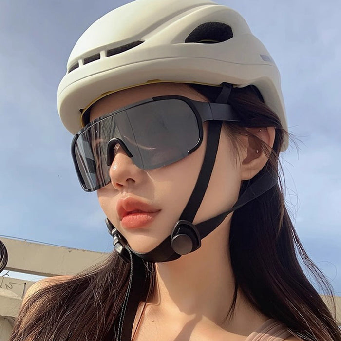 Wholesale Mountaineering and cycling glasses, personalized one-piece large frame goggles, windproof and sunscreen sunglasses