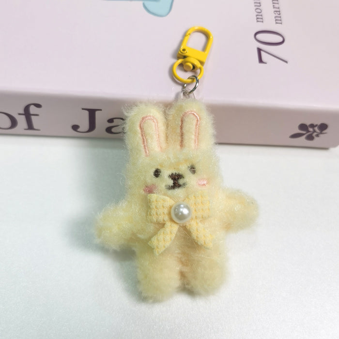 Wholesale Cartoon Plush Bunny Door Buckle Key Chain Cute Rabbit Backpack School Bag Student Gift Pendant