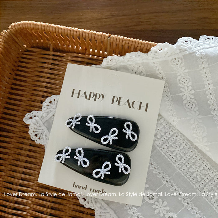 Wholesale Texture bow, bangs clip, side clip, hair clip, hair accessory