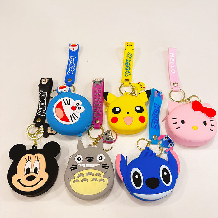 Wholesale Cartoon Mini Silicone Coin Purse Keychain JDC-KC-LiuFan024