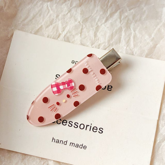 Wholesale Cute cartoon beige leopard print hair clip