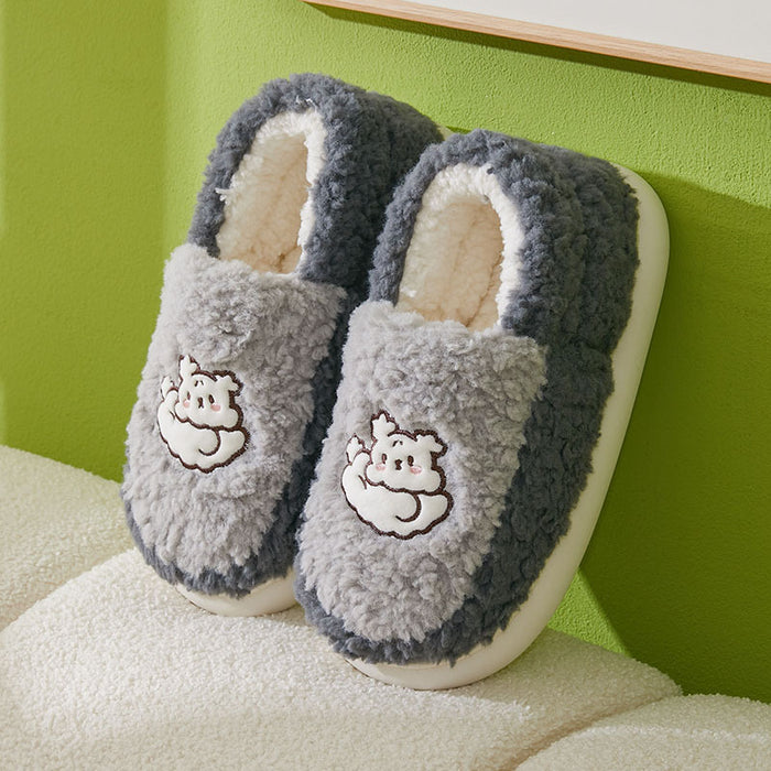 Wholesale Autumn and Winter Cute Cartoon Dog Cotton Slippers JDC-SP-Piaob006