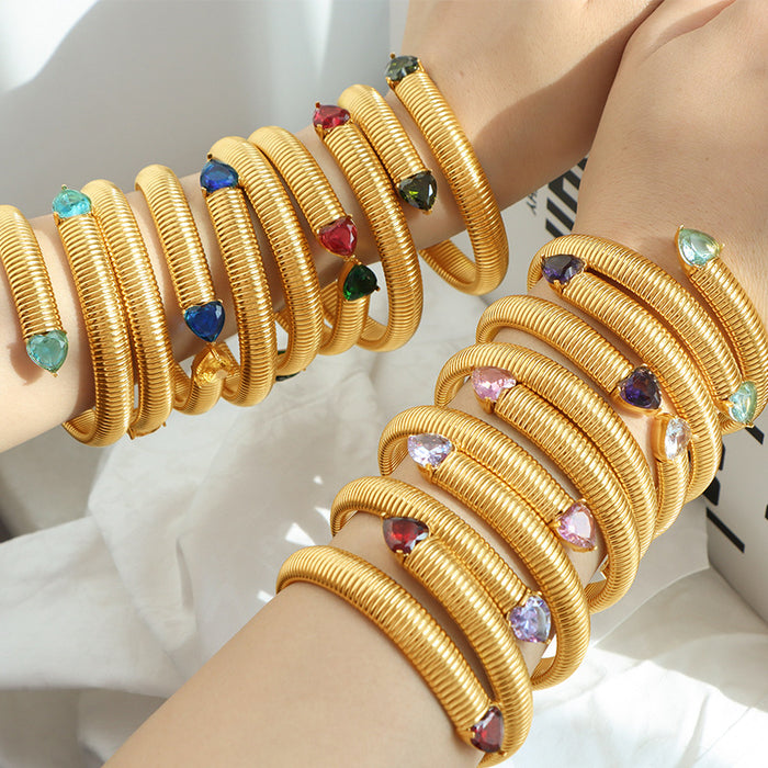 Wholesale Small niche design titanium steel bracelet, fashionable and exaggerated, personalized and high-end