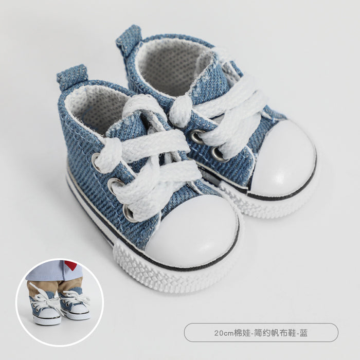 Wholesale 20cm Cotton Doll Shoes Simple Sports Canvas Shoes Doll Doll Shoes  Accessories Cotton Doll Shoes