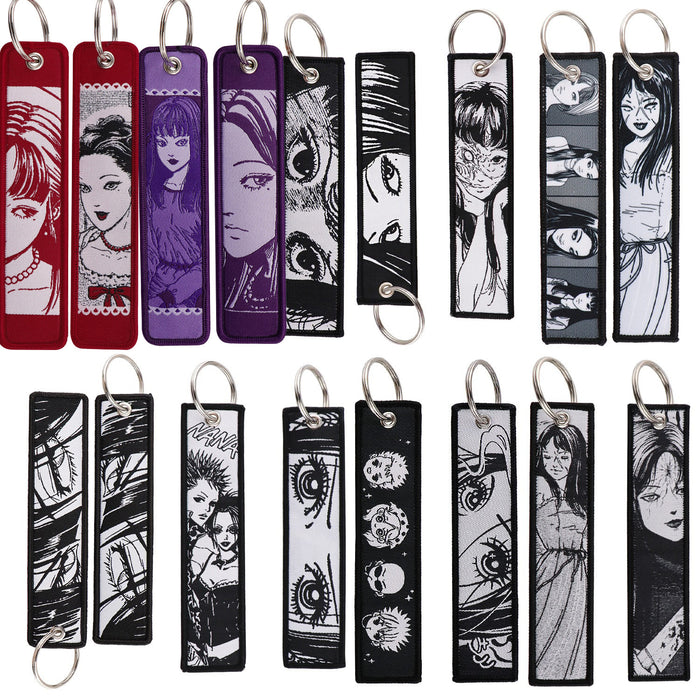 Wholesale Stylish Anime Woven Label Keychain Lanyard For Campus ID Card Casual Fashion Accessory Gift