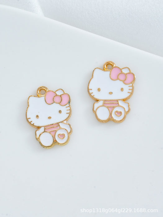 Wholesale 10 pcs DIY Cute Cartoon Oil-Drip Alloy Charms