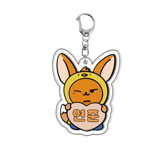 Wholesale Acrylic double-sided keychain anime surrounding cute pendant